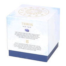 Load image into Gallery viewer, Taurus Amber &amp; Vanilla Crystal Zodiac Candle