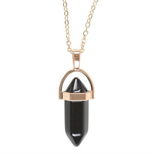 Load image into Gallery viewer, Black Obsidian Crystal Pendant Necklace