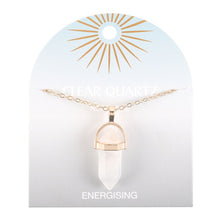 Load image into Gallery viewer, Clear Quartz Crystal Pendant Necklace