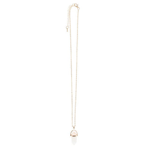 Clear Quartz Crystal Pendant Necklace