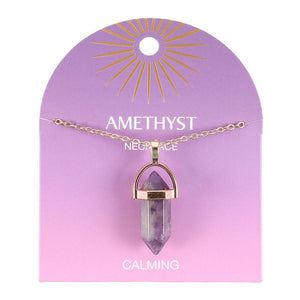 Amethyst Crystal Pendant Necklace