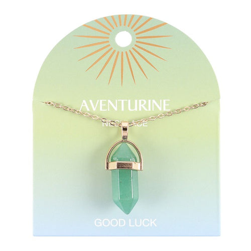 Aventurine Crystal Pendant Necklace