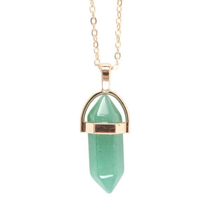 Aventurine Crystal Pendant Necklace
