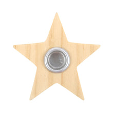 Load image into Gallery viewer, Natural Wooden Star Spell Candle Holder