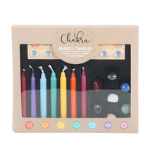 Load image into Gallery viewer, Chakra Energy Candle &amp; Crystal Gift Set