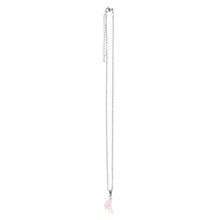 Load image into Gallery viewer, Rose Quartz Moon Necklace on Greeting Card