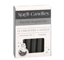 Load image into Gallery viewer, Pack of 12 Banish Negativity Spell Candles