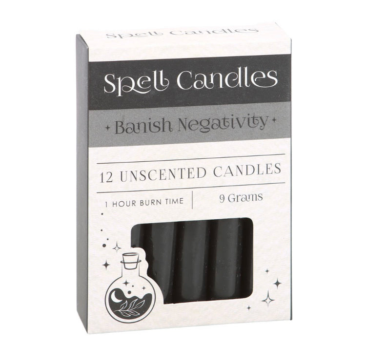 Pack of 12 Banish Negativity Spell Candles