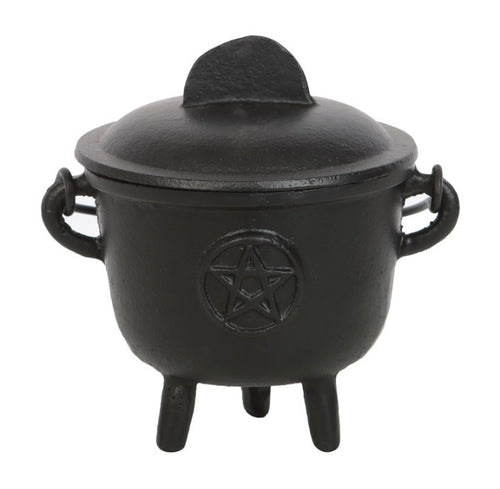Cast Iron Cauldron With Pentagram Symbol 11cm