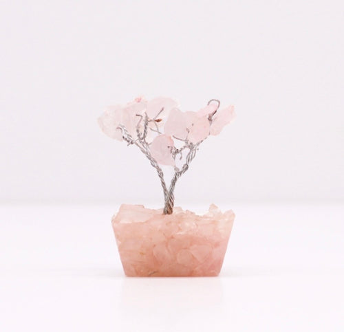 Mini Rose Quartz Crystal Tree