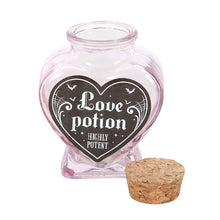 Load image into Gallery viewer, Love Potion Decorative Glass Heart Potion Bottle