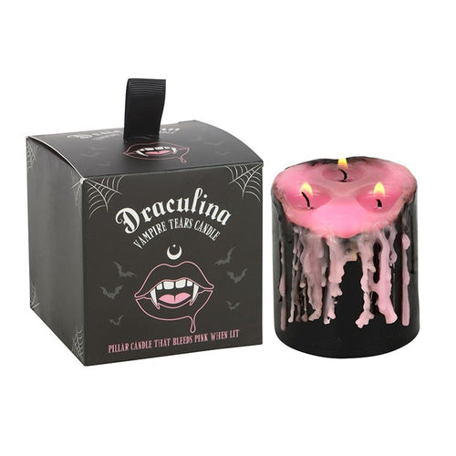 Small Pink Vampire Tears Pillar Candle DUE IN 30/05/2025