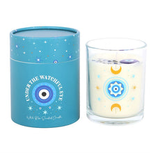 Load image into Gallery viewer, Under Watchful Eyes White Rose Candle with Crystals