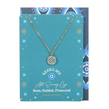 Load image into Gallery viewer, All Seeing Eye Necklace on Greeting Card