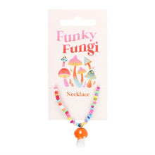 Load image into Gallery viewer, Orange Mushroom Beaded Pendant Necklace