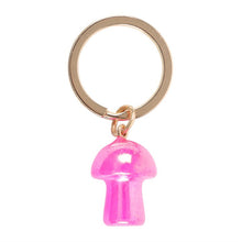 Load image into Gallery viewer, Pink Aura Crystal Mushroom Keyring