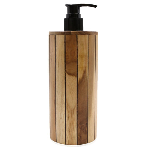 Natural Teakwood Round Soap Dispenser