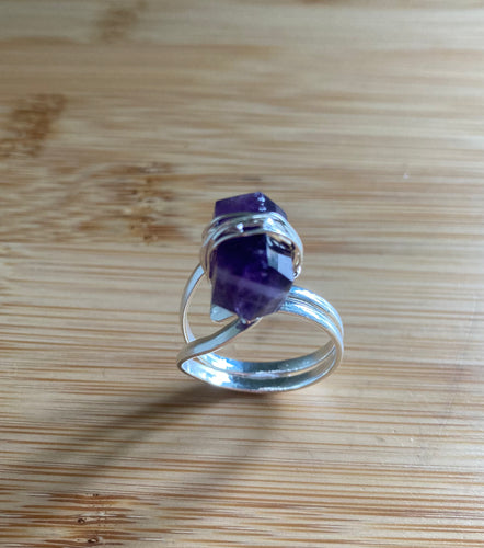 Amethyst Wire Wrapped Ring