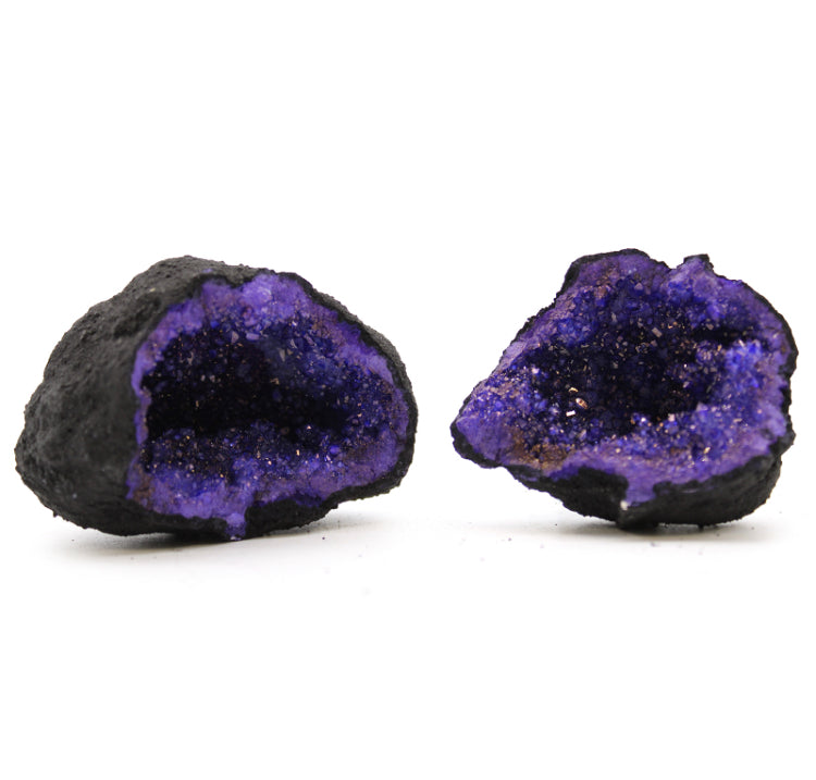Black With Deep Purple Geode