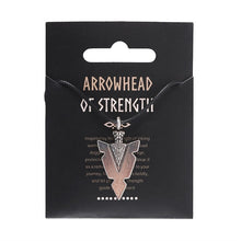 Load image into Gallery viewer, Arrowhead of Strength Viking Cord Necklace