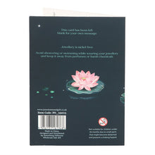 Load image into Gallery viewer, Dragonfly Necklace on Greeting Card