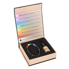 Load image into Gallery viewer, Seven Chakra Mixed Gemstone Essential Oil Bracelet