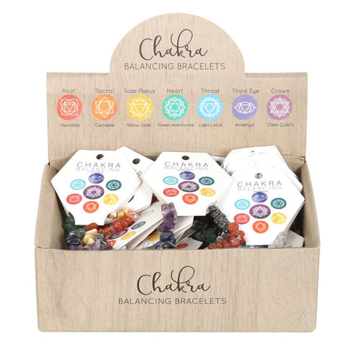 Set of 24 Chakra Chipstone Bracelets