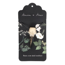Load image into Gallery viewer, Resin Crow Skull Necklace