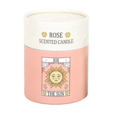 Load image into Gallery viewer, The Sun Vintage Tarot Rose Candle