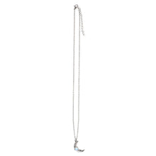 Load image into Gallery viewer, Opalite Crescent Moon Necklace &amp; Card