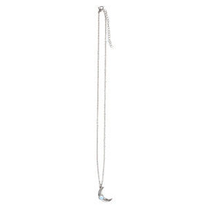 Opalite Crescent Moon Necklace & Card