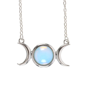 Opalite Triple Moon Necklace & Card