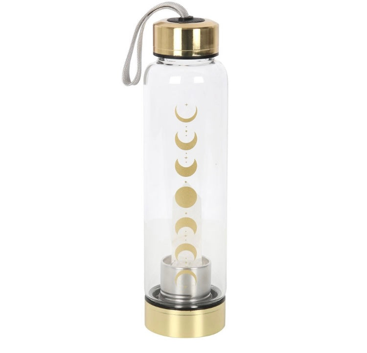 Quartz Moon Phase Glass Bottle
