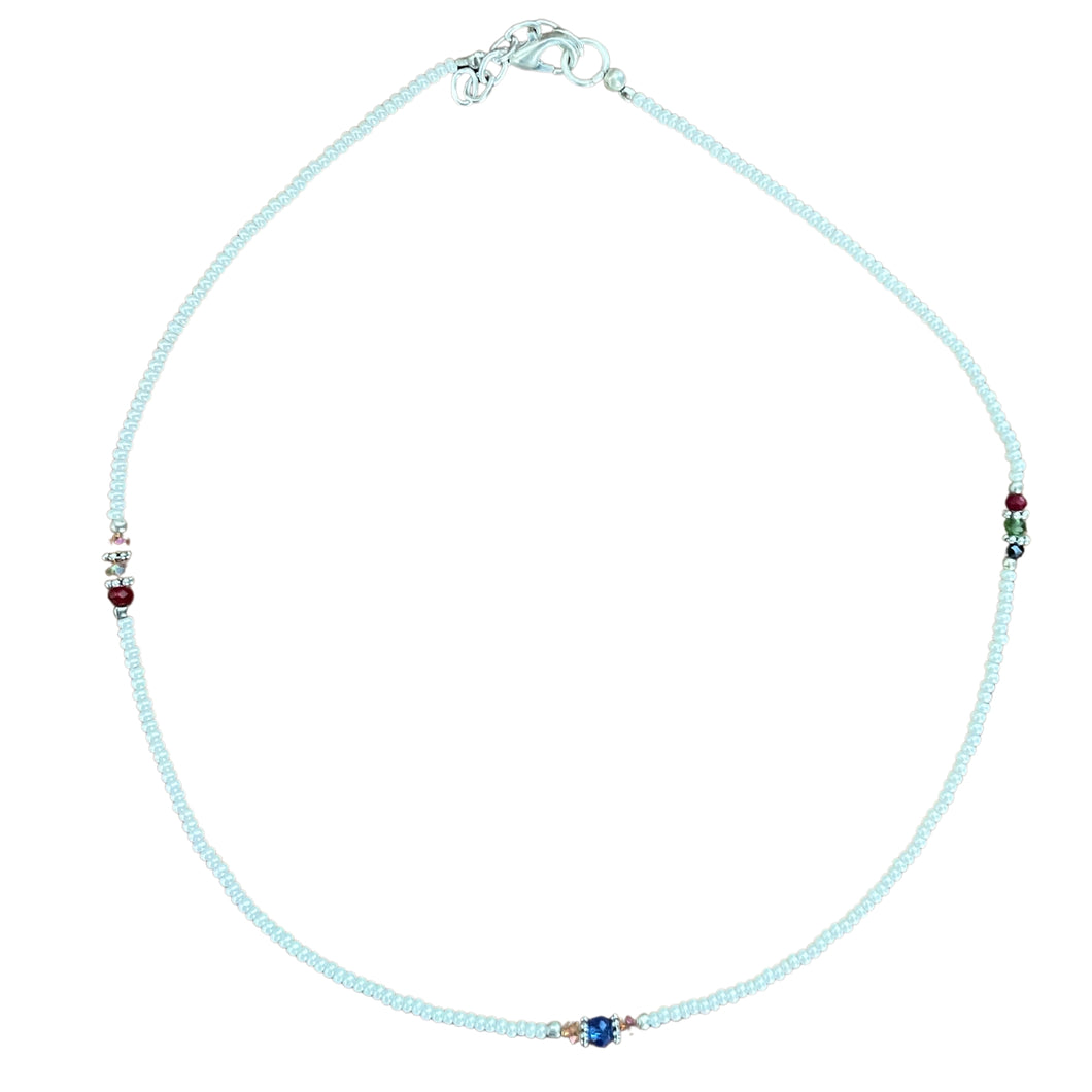 Pearl & Cut Beads Extra Fine Gem Necklace