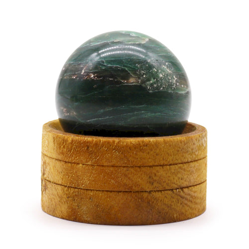 Indian Jade Crystal Sphere with Stand 50mm
