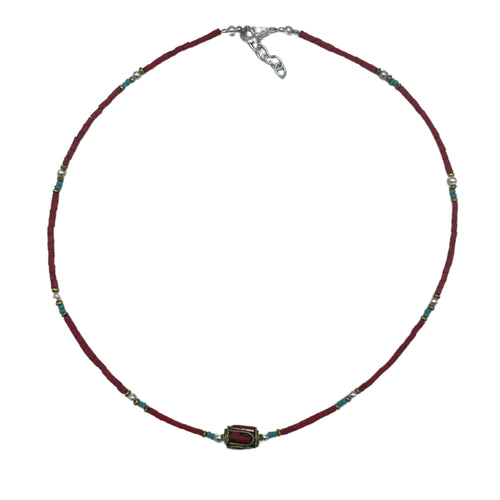 Coral Tribal Beads Extra Fine Gem Necklace