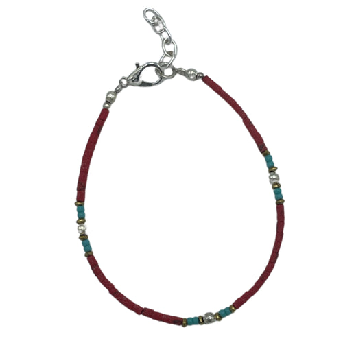 Coral Tribal Bead Nepalese Extra Fine Gem Bracelet