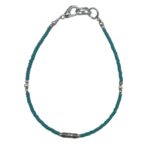 Turquoise & Teardrop Extra Fine Gem Bracelet