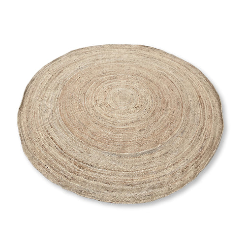 Extra Large Round Jute and Recycled Cotton Rug