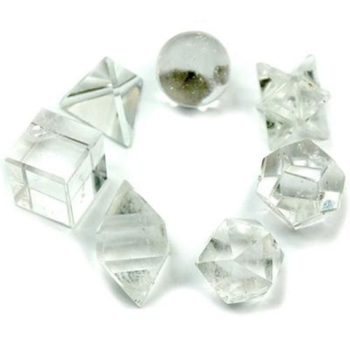 Geometric Seven Piece Clear Quartz Set