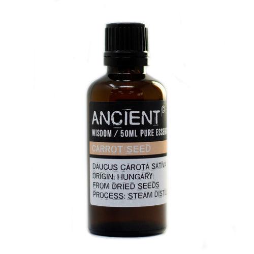 Carrot Seed Essential Oil stimulates circulation as well as brain and nerve functions. Its warm, earthy, woody, and herbaceous scent has a soothing, refreshing, and grounding effect that is known to diminish feelings of fatigue, weakness, anxiety, and stress.