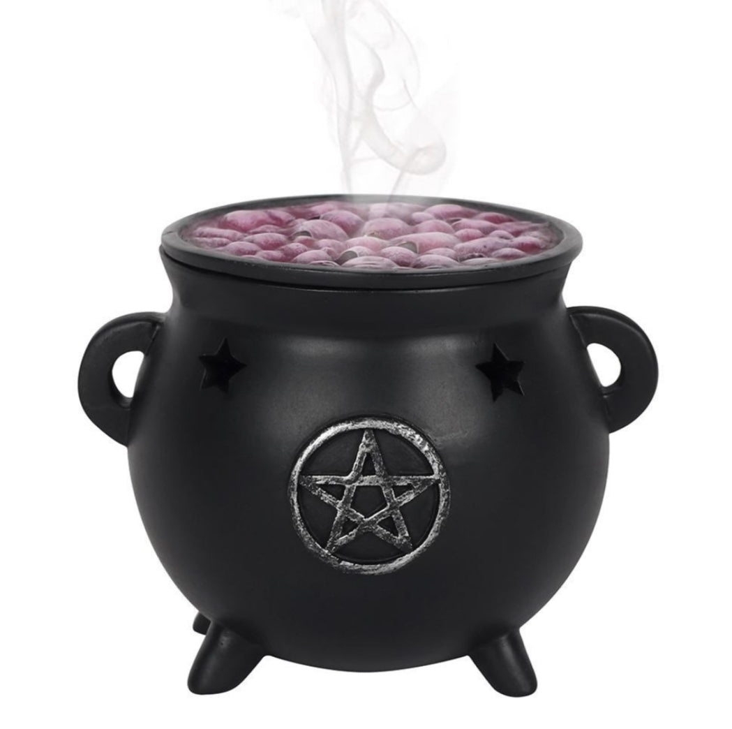 Pentagram Cauldron Incense Cone Holder