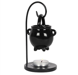 Black Hanging Cauldron Oil Burner