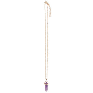 Amethyst Crystal Necklace With Card