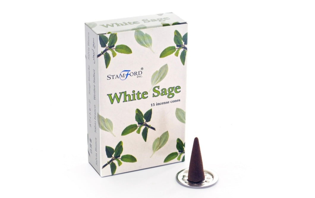 White Sage Stamford Incense Cones