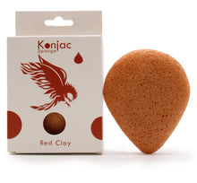 Load image into Gallery viewer, Teardrop Konjac Sponge - Red Clay