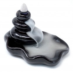 Large Pebbles in Pool Back Flow Incense Burner - Melluna_UK