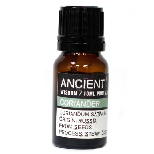 Coriander essential oil is said to have many positive properties as an analgesic, aphrodisiac, antispasmodic, carminative, depurative, deodorant, digestive, fungicidal, lipolytic, stimulant, and stomachic substance. 