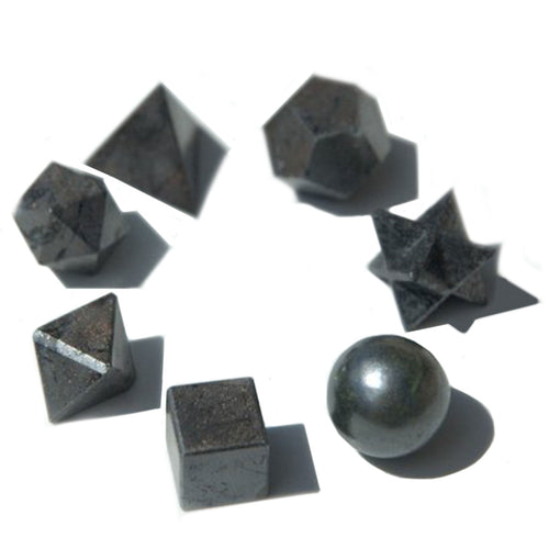 Geometric Seven Piece Black Agate Set - Melluna_UK
