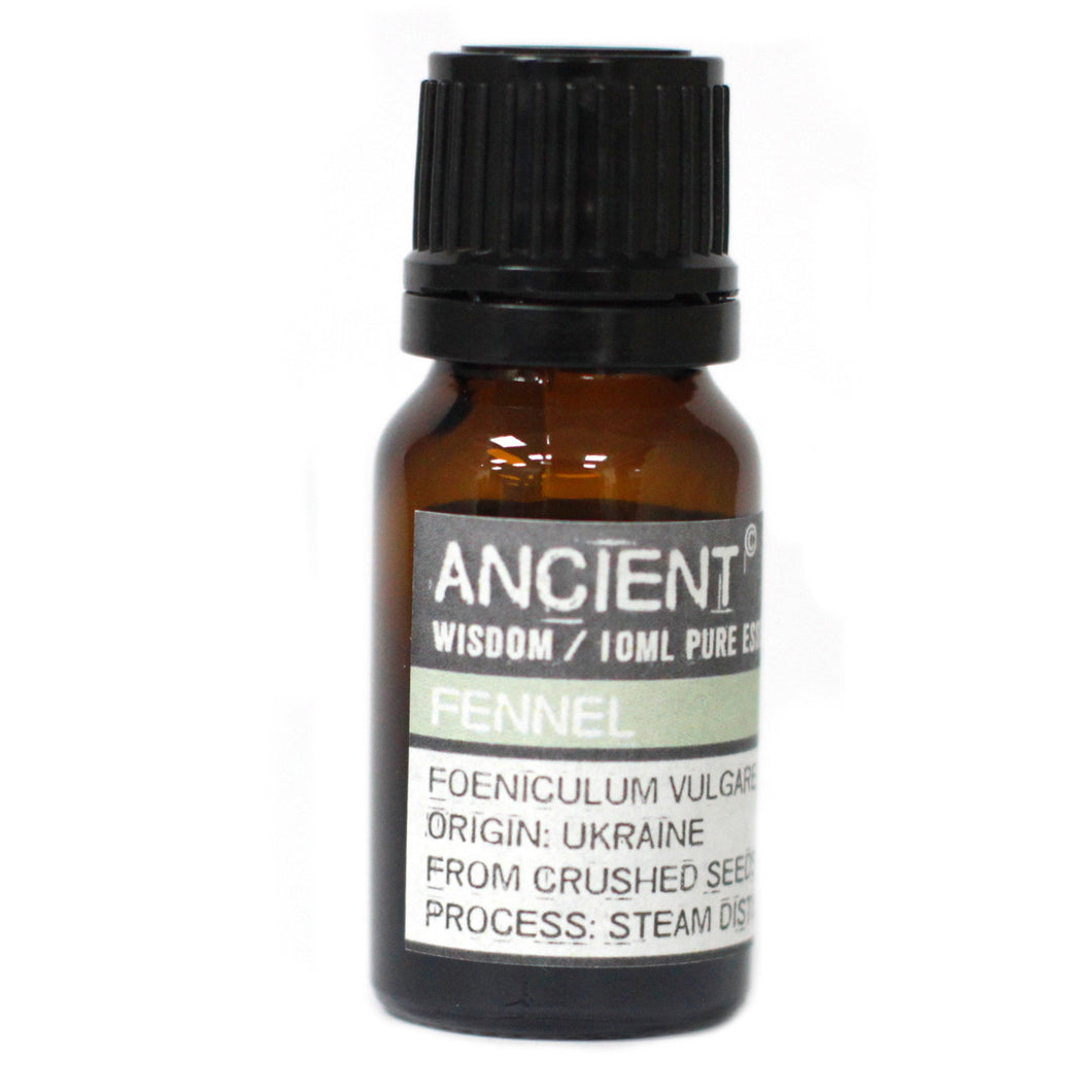 Fennel Essential Oil is extracted from the plant Foeniculum vulgare var. dulce, which is sweet fennel, also known as Roman fennel. It is extracted from the crushed seeds by steam distillation. It is used in aromatherapy to treat oily skin, wrinkles, and obesity. It is said to boost courage, resolve, and strength.